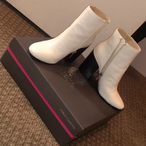 Vince Camuto White Booties
